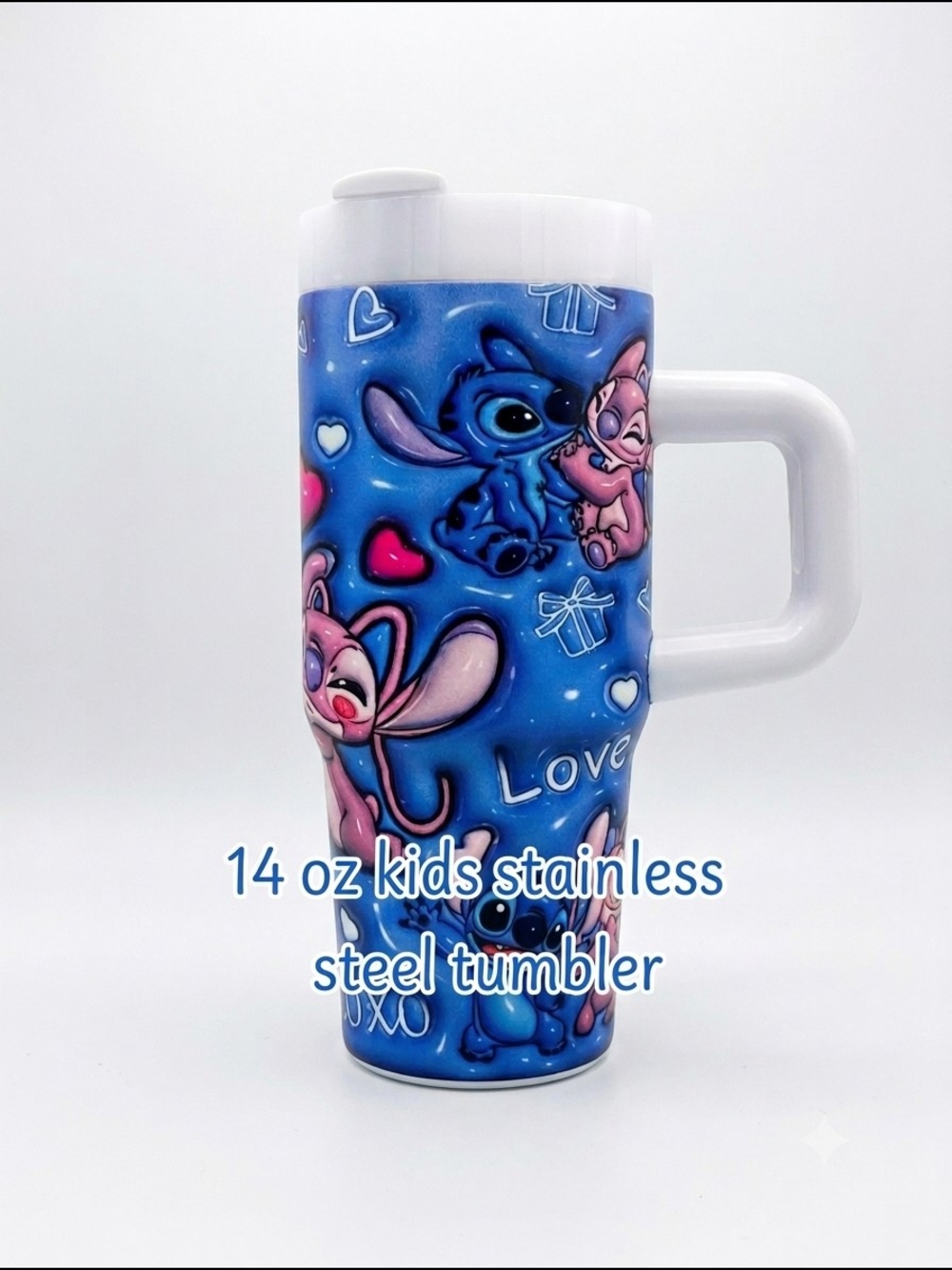 Stitch & Angel Kids Stainless Steel Tumbler with Handle